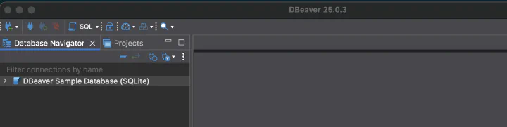 DBeaver sample database tables