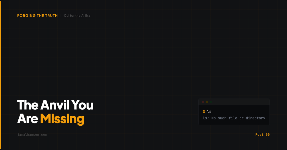 The Anvil You Are Missing — terminal showing: ls