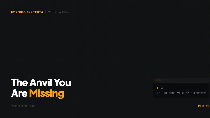 The Anvil You Are Missing — terminal showing: ls