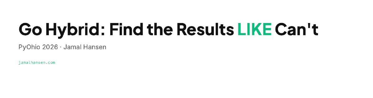 Title slide: Go Hybrid, Find the Results LIKE Can't