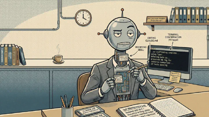 BartBot performs maintenance on himself